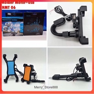 HP WMK Phone Holder Universal Motorcyclehp + USB HMT06 HMT 06