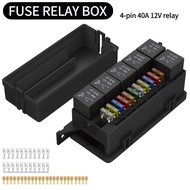Fuse Box 12V Auto 11 Way Fuse Relay Box Block With 12V 40A Relay and Fuses New Energy Car Modificati