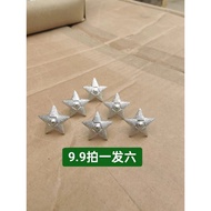 Inventory Genuine Silver White Small Star Souvenir Aluminum Five-pointed Star Old Goods Collectibles