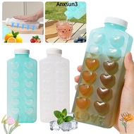 ANXSUN3 Press Ice Cube Tray, Multifunctional with Lid Ice Cube Mold,  Love Heart Refrigerator Storag