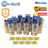 Mascotop Capacitor 100% Original 25uF/30uF/35uF/40uF/45uF/50uF/60uF (CBB65) 450Vac Aircond