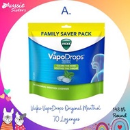 Vicks Vapodrops 二合一潤喉糖 薄荷味/奶油薄荷味 70粒裝