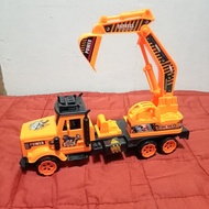 starexshop Big or medium truck fire truck construction backhoe dump excavator truck toy for kids