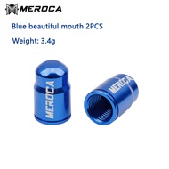 MEROCA 2PCS Bicycle Valve Cap Mountain Road Bike Ultra Light Aluminum Valve Cover MTB Folding Bicycle Accessories