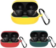 Cover Case for Sony WF-1000XM4 Earbud, Soft Silicon Colorful Sony WF-1000XM4 Case Wireless Earbuds Protective Cover with Keychain [3 Pack] (Yellow + Red + Green)
