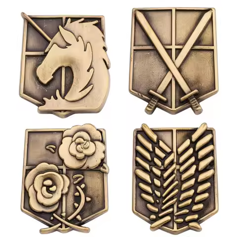 Attack on Titan Anime Peripheral Pin Badge Alloy Armband Wings of Liberty Backpack Clothing Decorati