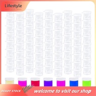 [Lifestyle] 100-Pack Mini Plastic Paint Cups with Lids Paint Container Jars Clear Paint Storage Jars