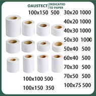 OAUSTECT Direct Thermal Barcode Sticker Paper Barcode Label 30X20 40X30 70X50 60X40 50X30mm sticker