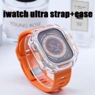 2in1 Silicone Strap &amp; Transparent Case For iWatch Ultra 2 49mm PC Protective For iWatch Series Ultra 49mm Sports Bracelet