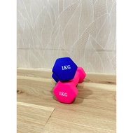 Barbell Dumbell 1 Kg 1Kg Neoprone Vinyl Potance Anti-slip
