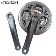 HODRDS. 7-9speed bicycle  For Hybrid Bike 42-34-24T Triple Crankset Chainset