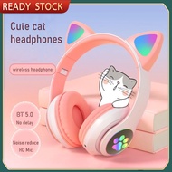 【LOCAL STOCK】Headset cat ear RGB Bluetooth 5.0 stereo wireless Bluetooth headset