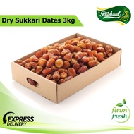 DRY SUKKARI DATES/KURMA SUKKARI KERING /WHOLESALE/BORONG/3KG
