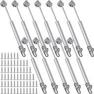 ZEONHAK 12 PCS Hydraulic Support Cabinet Hinge, 100 N Soft Close Gas Strut Lift Support Cabinet Hinges with 60 Mounting for Kitchen, Cabinet, Cupboard