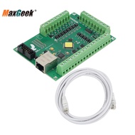 Maxgeek 5-Axis Ethernet Motion Card Mach3 Breakout Board CNC Controller Board for Industrial CNC Mil