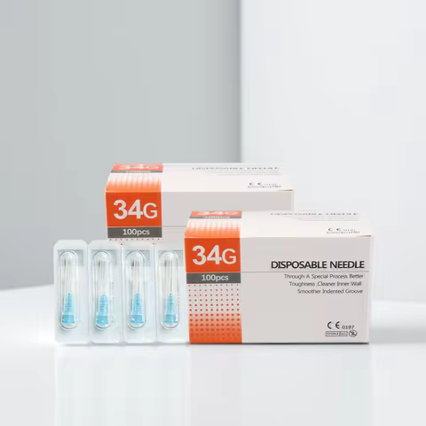 100pcs 30G 8MM 13MM Needle 32G 34G 1.5MM 2.5MM 4MM 6MM 8MM 13MM Disposable Painless Small Needle Han