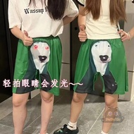 Creative Eye Glowing Green Dog Shorts Funny Shorts Funny Shorts Funny Glowing Puppy Shorts Husky Sho