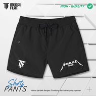Moral Flat-Man Short-Celana Pendek-Metallica-Celana Hitam - Kolor hitam Moral Flat-MF
