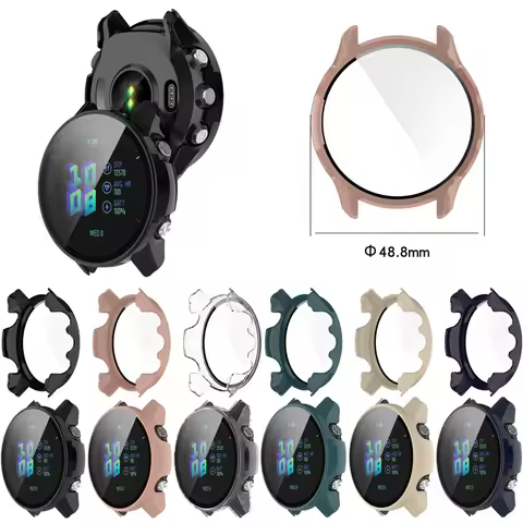 Hard Edge Shell Screen Glass Protector Film Case For Garmin Forerunner 965/265/265S/955 Solar/255/25