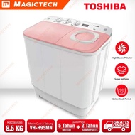 Mesin Cuci Toshiba 8.5 Kg 8,5 Kg Vh-H95Mn (Wr) 95Mn 2 Tabung 9 Kg