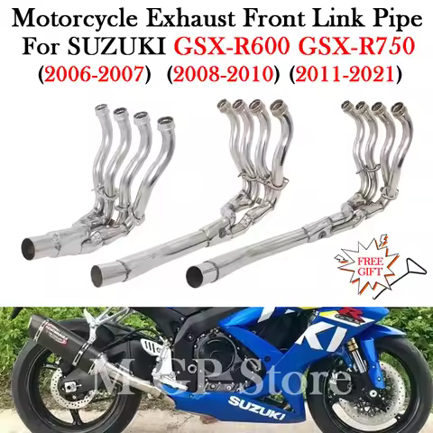 Slip-On For SUZUKI GSX-R600 GSX-R750 2006 - 2021 K6 K7 Motorcycle Exhaust System Modify Escape Moto 