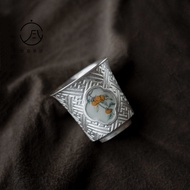 Tea Talk in the Suitable Room999Pure Silver Gilded Window Persimmon Ruyi Tea Cup Master Cup Kung Fu 