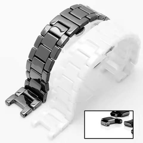 Concave Ceramic Strap 20*11 18*10 16*9mm Watchband Bracelet for Follie Omega GC Guess Dior Pasha Not