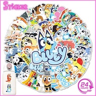 50Pcs Funny Bluey Cartoon Stickers Dogs Family Vinyl Waterproof For Laptop IPAD Water Bottle Noteboo