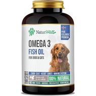 Omega 3 Fish Oil Supplement for Dogs and Cats - 1000 mg Pure DHA and EPA Omegas - Supports Healthy C