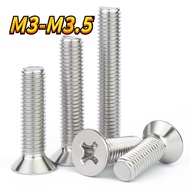 [XJK] Phillips Countersunk Head Screw 304 Stainless Steel Flat Head Screw Extended Small Nail M3/M3.5