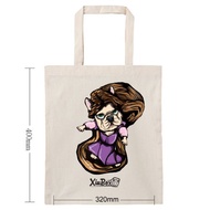 迪士尼 長髮公主 法鬥 狗 插畫 原創設計 環保袋 帆布袋 購物袋