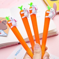 1PCS Cute Rabbit Carrot Neutral Pen Cartoon Styled Water Pen Student Learning Stationery Test Signature Pen