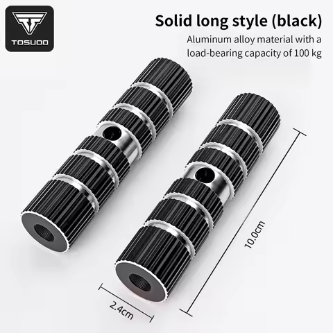 TOSUOD 1 Pair 3/8 Inch Bike Axle Foot Pegs Non-Slip Aluminum Alloy Wearproof BMX Cycling Foot Rest P