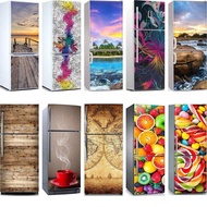 Custom size Self Adhesive Fridge Door Cover Wallpaper Dishwasher Fridge Wrap Sticker Kid's Art Fridge Door Cover Sticker Dropshipping