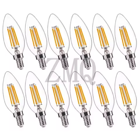 C35 2W 4W 6W Led Candle Bulb E14 Filament Candle Light Bulb 2700k 6000k Cold Warm White Edison Retro