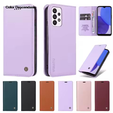 Flip Cover Leather Case For Samsung Galaxy A73 5G Magnetic Wallet Bags For Samsung A73 A 73 5G SM-A7