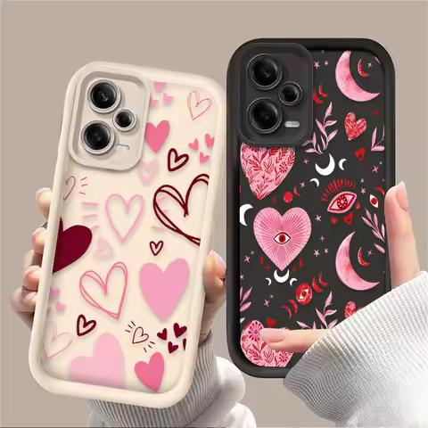Pink Heart-shaped Phone Case for Xiaomi Redmi A5 A4 A3 A3X A2 A1 Plus 13X Redmi K80 Ultra K70 K70E K