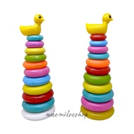 MAINAN ANAK RING DONAT JUMBO 12 susun / baby stacking donut duck.