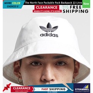 [100% ɑuthentic] ɑdıdɑѕ Adicolor Trefoil Bucket Hat White Classic Reversible Navy Fishermat Hat FQ46