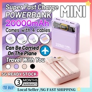 SG READY STOCK Mini Fast Charging Power Bank 20000mAh 4 in 1 Portable Powerbank 充电宝