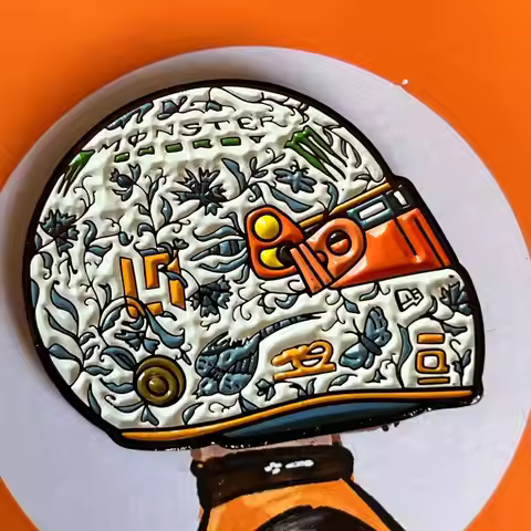 Lando Norris Hungary GP 2024 F1 Helmet enamel pin