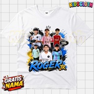 Roger Jr Kids T-Shirt Futbol Young Legend Kids Motif Cartoon Design Boys Girls Clothes Inter Miami R