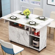 YIXIN Dining table with marble texture folding dining table, can accommodate 4-8 people dining