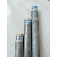 GALVANIZED NIPPLE G I 1X18,1X16,1X12