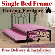 Metal Single Bed Frame Pull Out Bedframe Bedroom Furniture Mattress Beds Free Delivery Installation