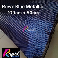 Blue Metallic Twill Carbon Fiber Blue Metallic Carbon Fiber Fabric 220 gsm