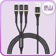 WiWU - WIWU Lightning + Type-C + Micro USB 3in1 Cable 1.2M 尼龍編織 數據線 傳輸線 - ED104 [香港行貨]