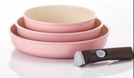 Neoflam - Midas Plus 陶瓷塗層鍋 4件套裝 - 粉紅色 (適用於電磁爐)