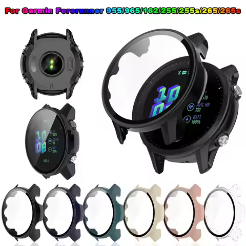 Protective PC Watch Case For Garmin Forerunner 965 955 265 265S 165 255 255S Tempered Glass Film Bum