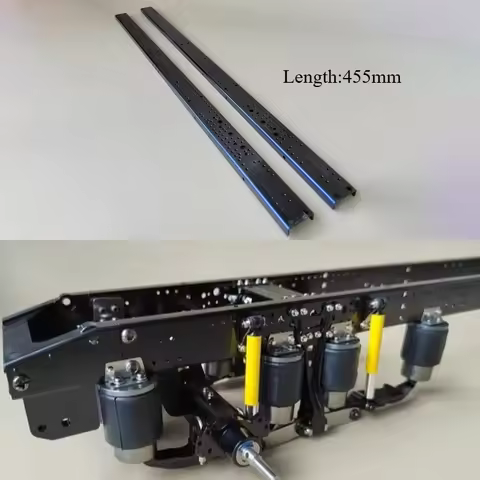 455mm 6x4 Airbag Suspension Rear Axle Lifting Beam For 1/14 Tamiya RC Truck Trailer Tipper Scania Be